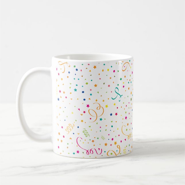 Joyeuse Mug d'anniversaire coloré - Amusants et ca (Gauche)