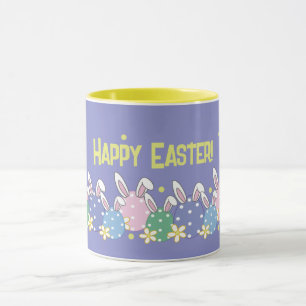 Joyeuse Mug de Pâques pourpre - Oeufs d'Oreille la