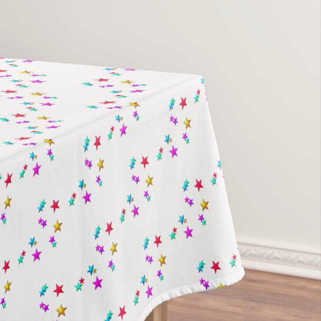 Joyeuse nappe d'anniversaire Stars colorés (In Situ)