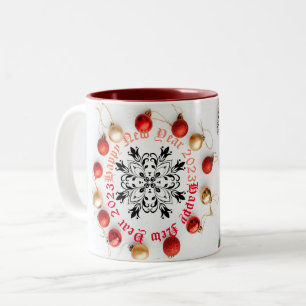 Joyeuse nouvelle année à deux tons café Mug 2023