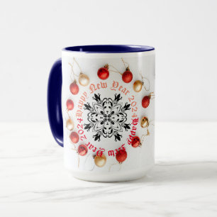 Joyeuse nouvelle année de café Mug à deux tons