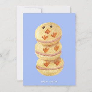 Joyeuse Pâques Sweet Chick Macarons Carte de vacan