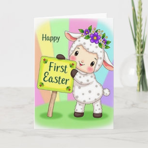 Joyeuse Première Carte de l'Agneau de Pâques