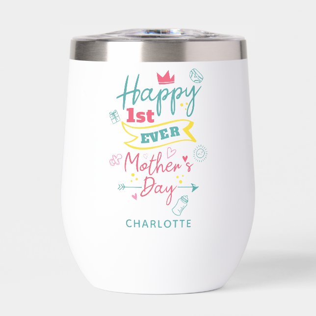 Joyeuse première mère Jour 1ère Maman personnalisé (Avant)