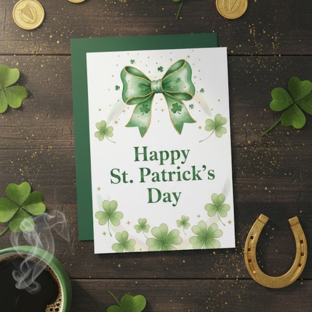 Joyeuse Saint-Patrick Carte de vœux Irlandaise (Créateur téléchargé)