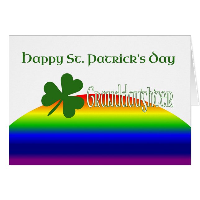 Joyeuse Saint-Patrick Fête de la Petite-fille (Devant horizontal)