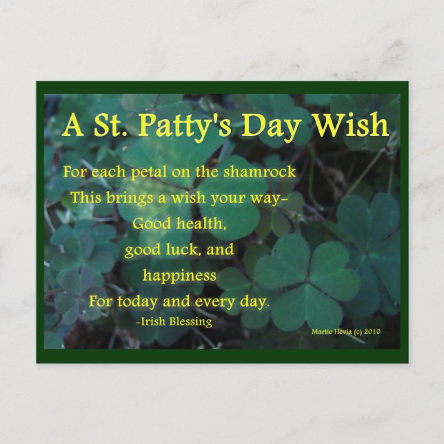 Joyeuse Saint-Patty's Day - Shamrock (1) - Carte p (Devant)