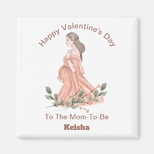 Joyeuse Saint-Valentin à la future maman Magnet