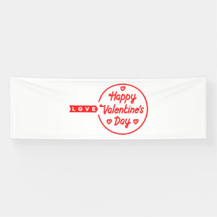 Joyeuse Saint-Valentin Amour Bannière vinyle 2,5x8