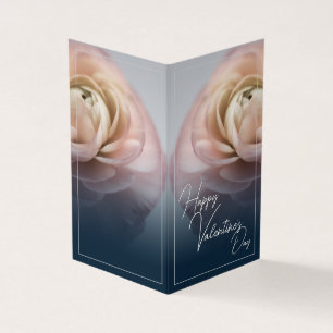 Joyeuse Saint-Valentin avec une grande rose rose