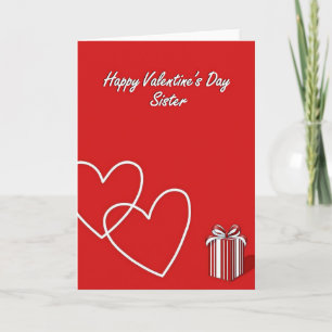 Joyeuse Saint-Valentin Carte d'amour pour sœur