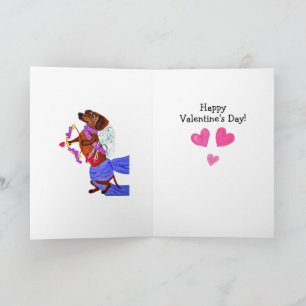 Joyeuse Saint-Valentin Carte de chien saucisson