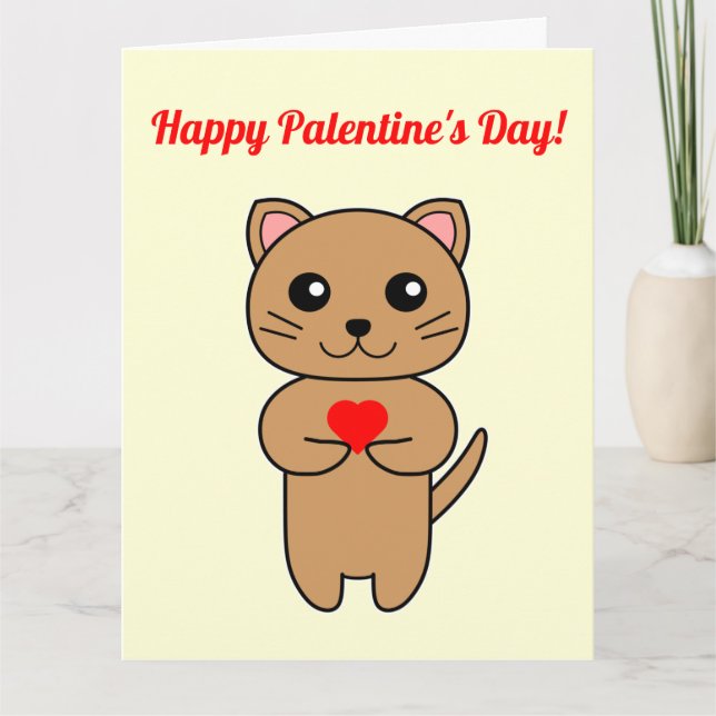 Joyeuse Saint-Valentin ! - Carte de fond jaune (Devant)