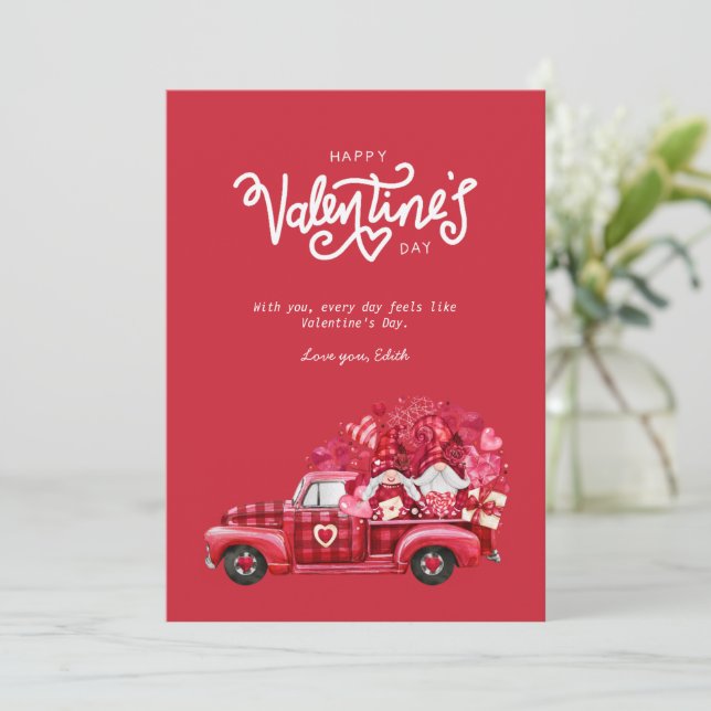 Joyeuse Saint-Valentin carte de Saint-Valentin (Debout devant)