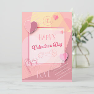 Joyeuse Saint-Valentin Élégante Carte de Vœux