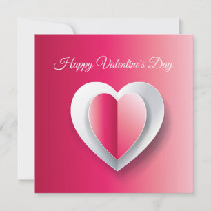 Joyeuse Saint-Valentin Élégante Carte de Vœux