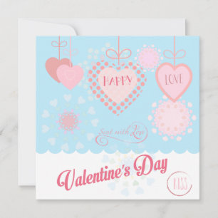 Joyeuse Saint-Valentin Élégante Carte de Vœux