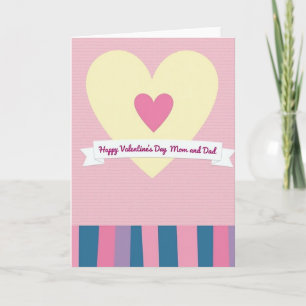 Joyeuse Saint-Valentin Maman Papa Carte