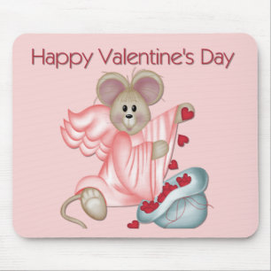Joyeuse Saint-Valentin Souris avec coeurs Tapis de