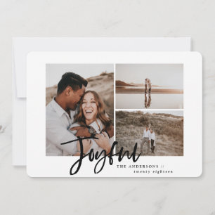 Joyeuse simple élégante carte de noël multi photo