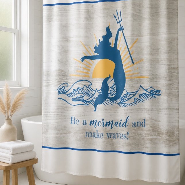 Joyeuse Sirène Inspirationnelle Douche Rideau (Créateur téléchargé)