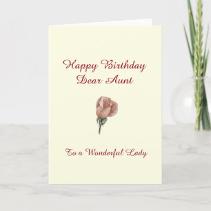 Joyeuse Tante d'anniversaire - Carte Rose
