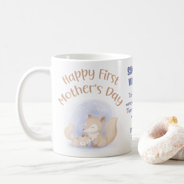Joyeuse tasse à café personnalisée pour la premièr (Avec donut)
