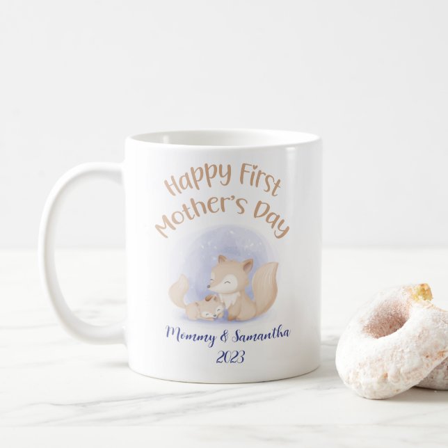 Joyeuse tasse à café personnalisée pour la premièr (Avec donut)