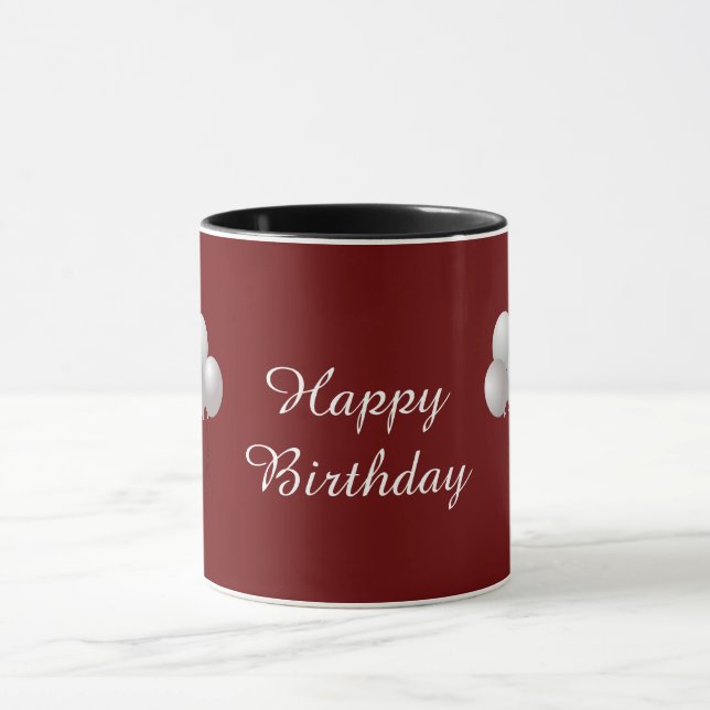 Joyeuse tasse d'anniversaire avec des ballons (Centre)