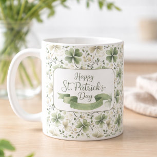 Joyeuse tasse de la Saint-Patrick Shamrock   Aquar