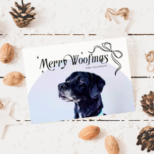 Joyeuse Woofmas Chien de Noël Carte de Noël