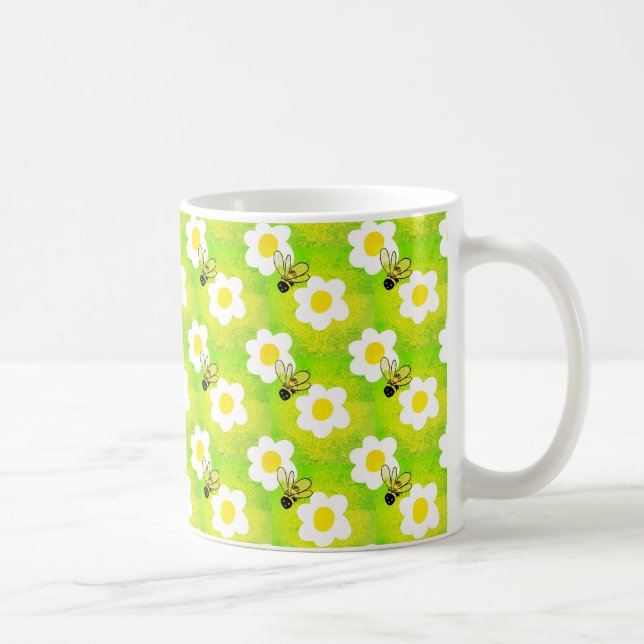 Joyeuses abeilles et fleurs printemps mug (Droite)