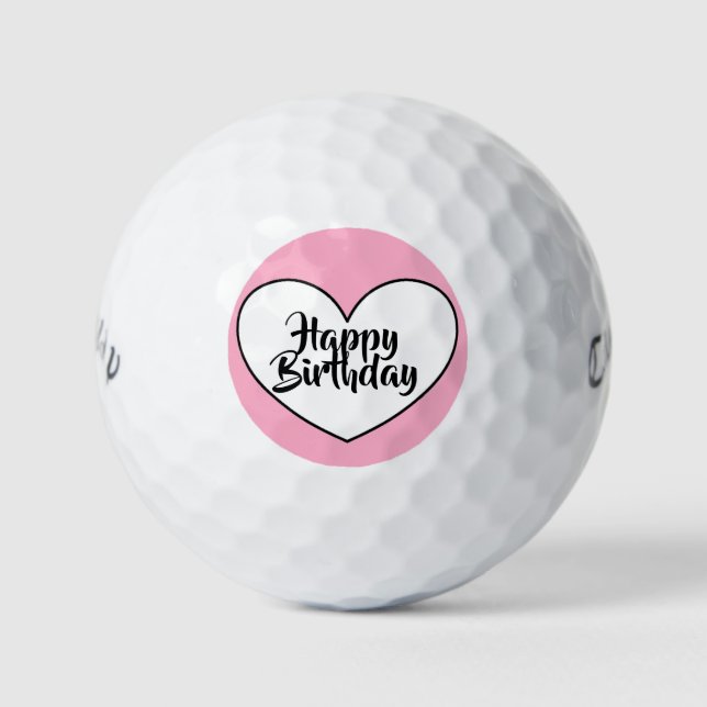 Joyeuses balles de golf d'anniversaire par dalDesi (Devant)