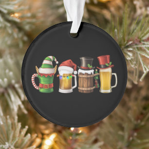 Joyeuses bières de Noël Boire Père Noël Beer Lover