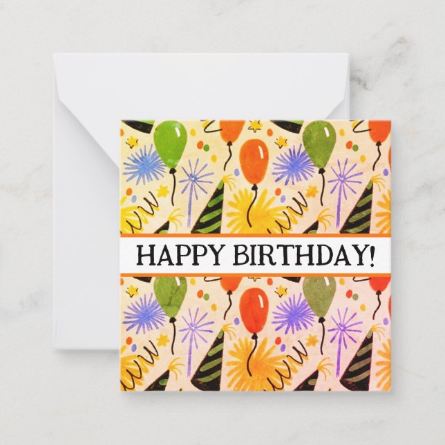 Joyeuses cartes d'anniversaire, mignonette, stock  (Devant)