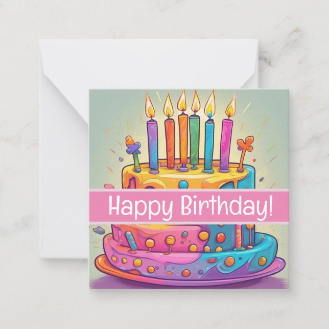 Joyeuses cartes d'anniversaire, mignonnes, stocks  (Devant)