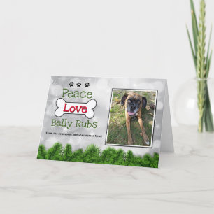 Joyeuses Cartes de Chien de Noël - Paix, Brouilles