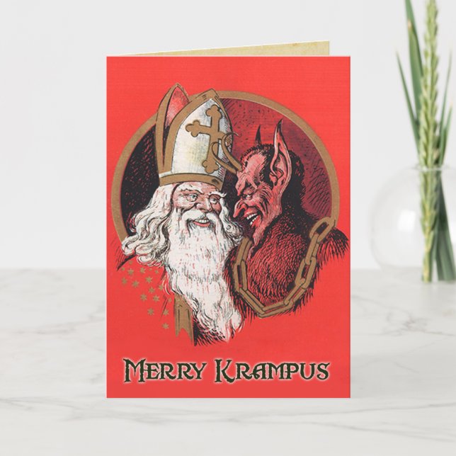 Joyeuses cartes de Noël Krampus (Devant)