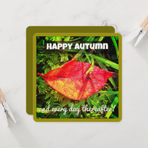 Joyeuses cartes de voeux d'automne avec feuilles d