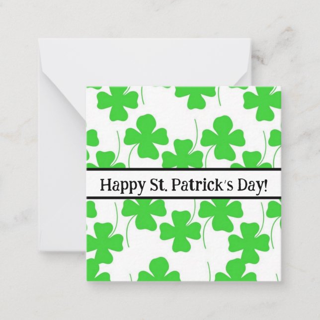Joyeuses cartes du jour de st Patrick, mignonnes,  (Devant)