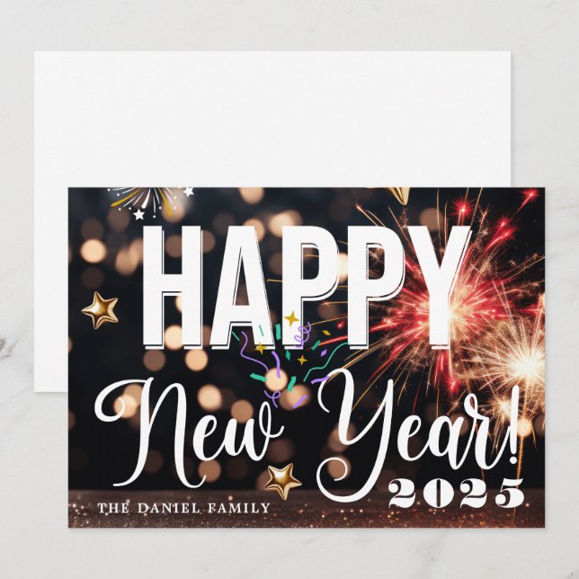 Joyeuses cartes du Nouvel An (Devant / Derrière)