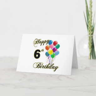 Joyeuses cartes postales 6e anniversaire et cartes