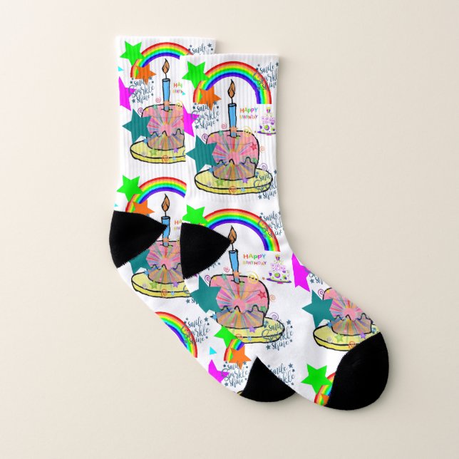 Joyeuses Chaussettes d'anniversaire Hommes et Femm (Paire)