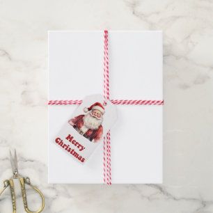 Joyeuses étiquettes cadeaux de Noël avec le Père N
