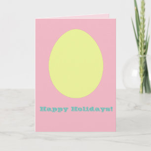 Joyeuses Fêtes Carte de voeux Oeuf Jaune