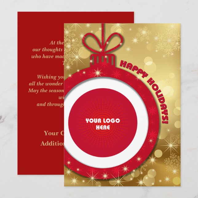 Joyeuses fêtes. Cartes d'entreprise du logo person (Devant / Derrière)