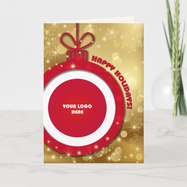 Joyeuses fêtes. Cartes d'entreprise du logo person (Devant)