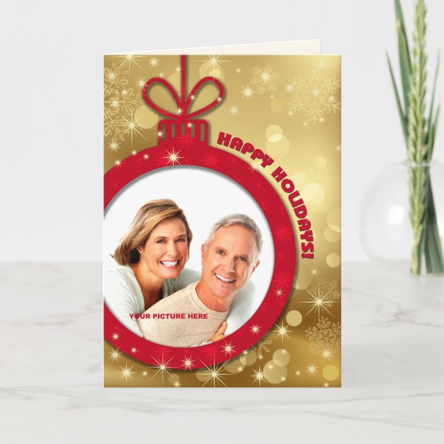 Joyeuses fêtes. Cartes photo de Noël personnalisab (Devant)