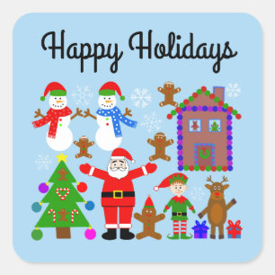 Joyeuses fêtes Collecte de Noël #2-2 Stickers