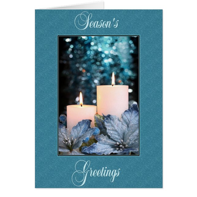 Joyeuses Fêtes de bougies blanches (Devant)